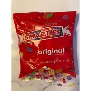 Smarties Original Candy Rolls 4.5 oz Bag Fat Free Gluten Free Peanut Free Candy